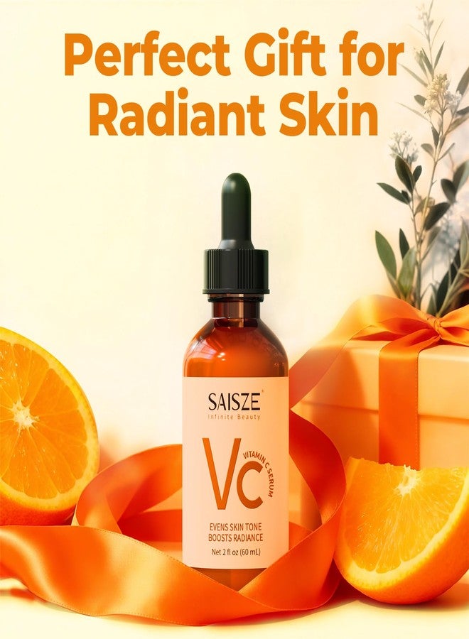 SAISZE Vitamin C Serum for Face, Valentines Day Gifts for Her, Facial Serum for Dark Spot, Skin Care Gifts for Women, Christmas Stocking Stuffers, Anti Aging with Vitamin C, Hyaluronic Acid, 60ml - Image 2